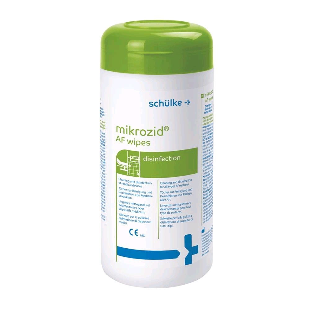 Mikrozid AF wipes Desinfektionstücher in grüner Dose von schülke