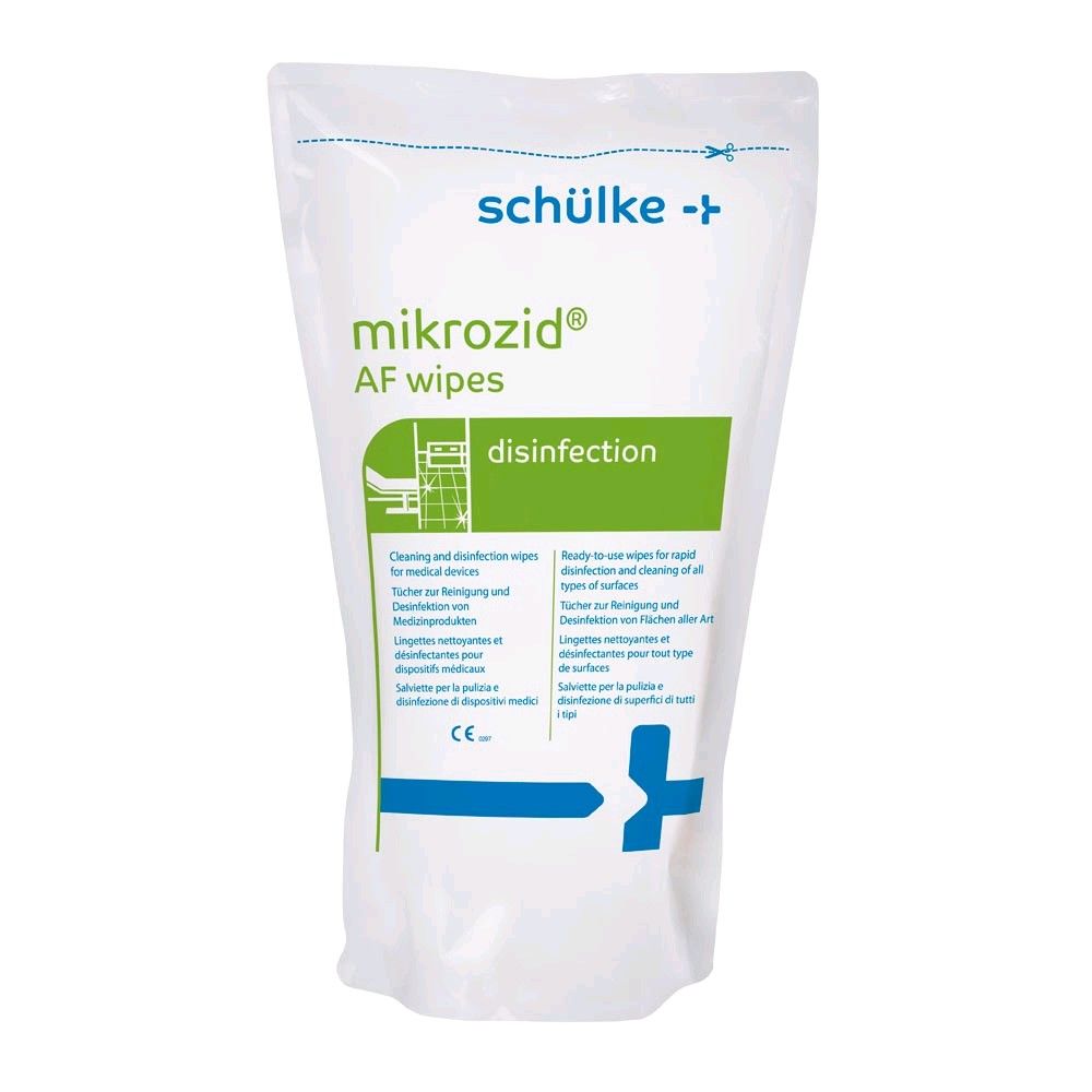 Mikrozid AF wipes Desinfektionstücher als Nachfüllbeutel von schülke