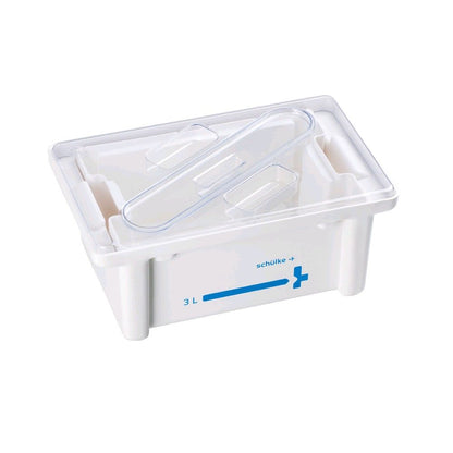 PVC-Instrumentenwanne mit transparentem Deckel und Einsatz, 3 L, weiß