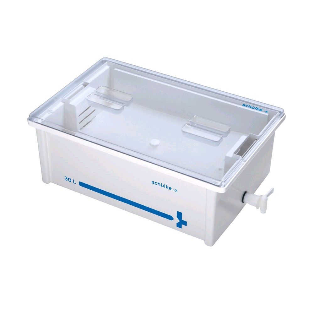 PVC-Instrumentenwanne mit transparentem Deckel, 30-L-Angabe, weiß