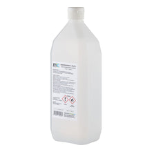 1‑Liter Isopropylalkohol-Flasche aus Kunststoff, Etikett auf der Rückseite