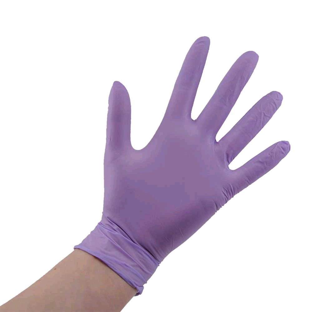 Lila Nitrilhandschuh, puderfrei, Einweghandschuh, Größe M