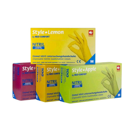 Nitrilhandschuhe Packung Style Lemon, puderfrei, Größe M