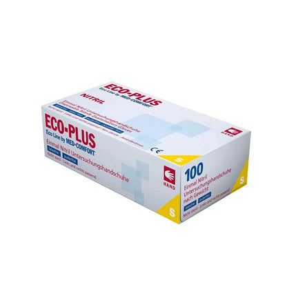 Ampri Eco Plus Nitril-Untersuchungshandschuhe, puderfrei, Größe S, 100 Stück (Packung)