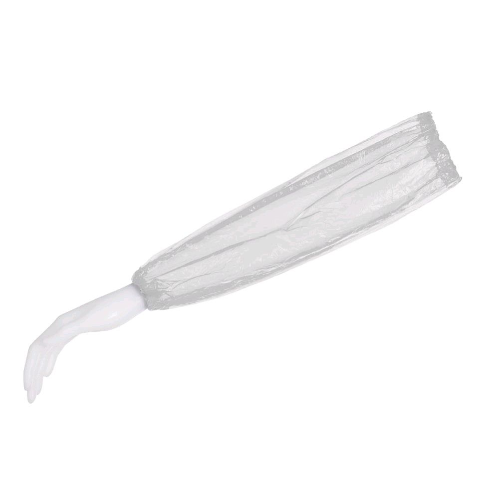 PE-Ärmelschoner (weiß), Einmal-Armstulpe mit elastischem Abschluss, ca. 40 cm