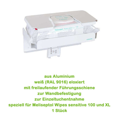 B.Braun Flowpack-Wandhalterung mit Feder- und Führungssystem für Einzelentnahme