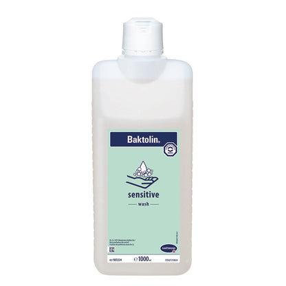 Baktolin sensitive wash Waschlotion, weiße Flasche mit Etikett und 1000 ml