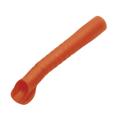 Orange Absaugkanüle, 128 mm lang, mit rundem Öffnungsende