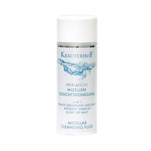 Hyaluron-Mizellen-Gesichtsreinigungsfluid Kräuterhof in Flasche mit weißem Deckel
