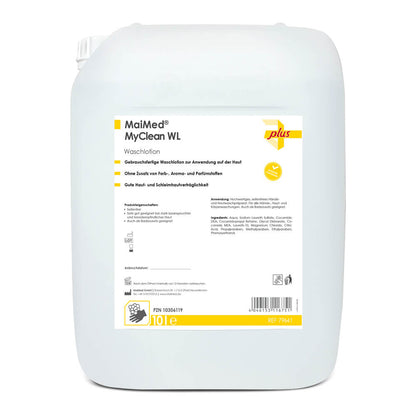 Waschlotion-Kanister Rückansicht, seifenfrei, MaiMed MyClean® WL plus