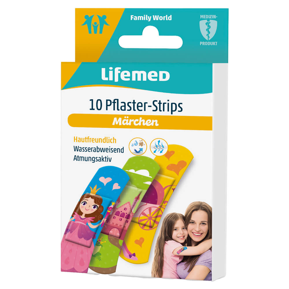 Lifemed® Kinderpflasterstreifen 10er-Pack mit Märchen-Motiv