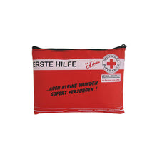 Mobiles Erste-Hilfe-Set, rotes Etui mit Reißverschluss und DRK-Logo