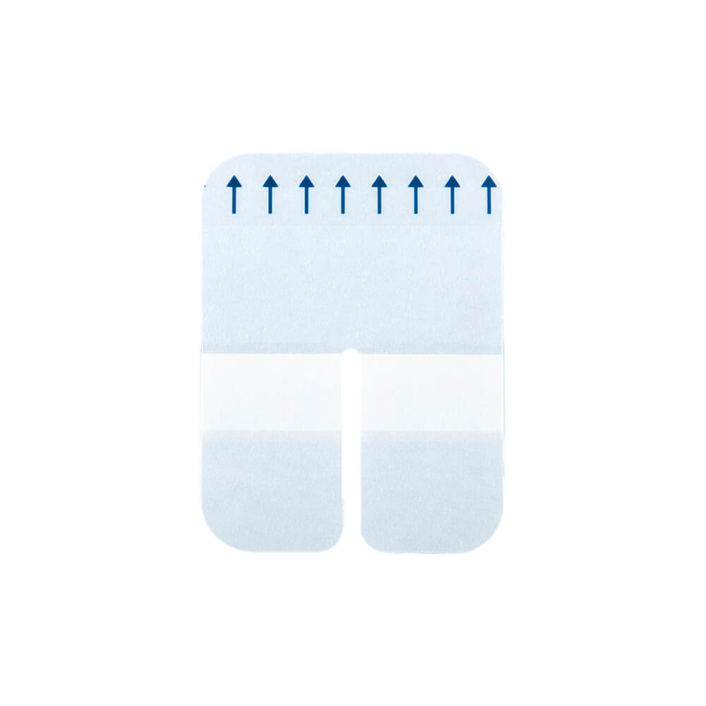 Noba Rudaven transparente Kanülenpflaster, rechteckig, zweigeteilt, 6×8 cm