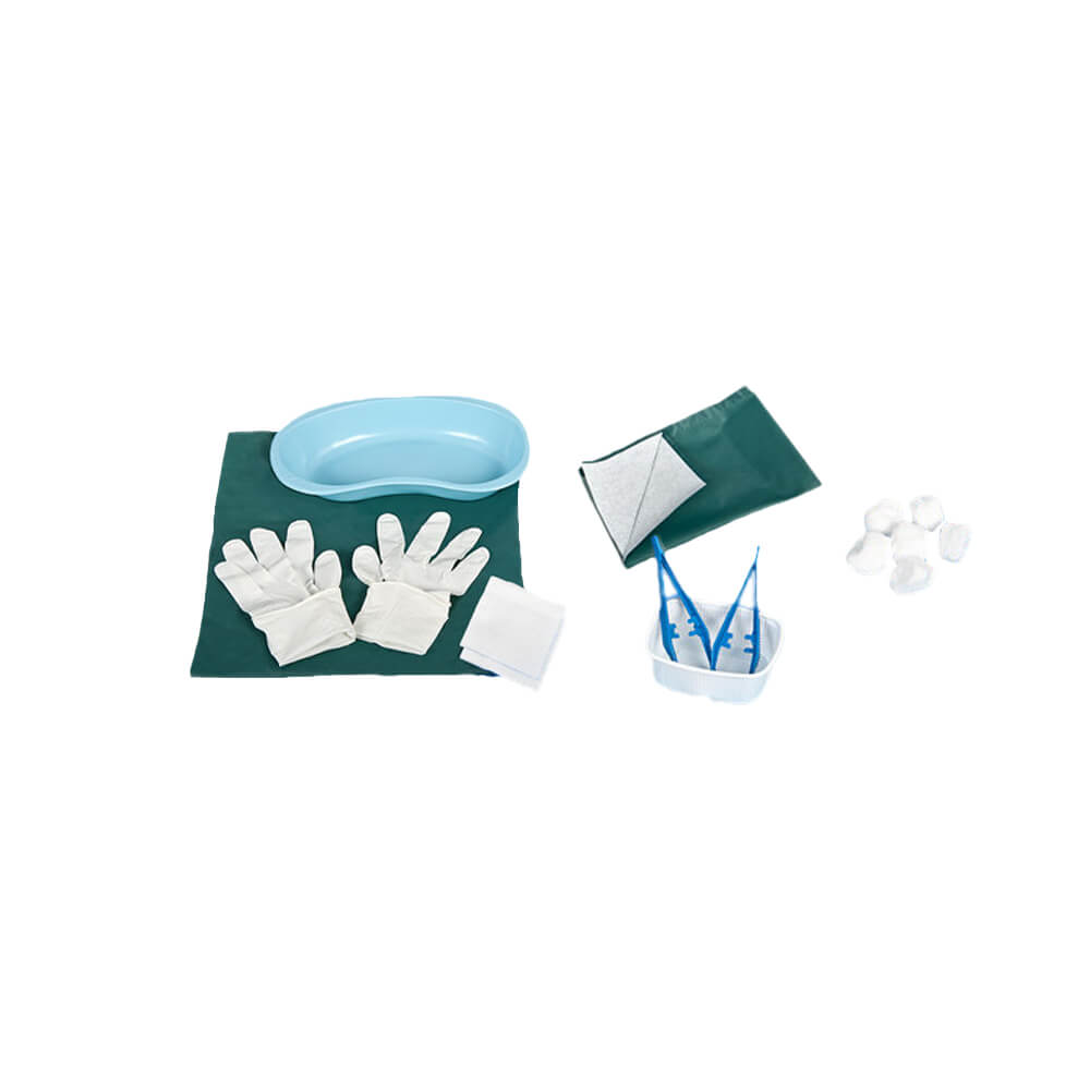 Steriles latexfreies Katheter-Set mit Einmalhandschuhen M/L und Zubehör im Beutel