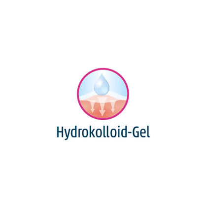 Hühneraugenpflaster mit „Hydrokolloid-Gel“-Logo