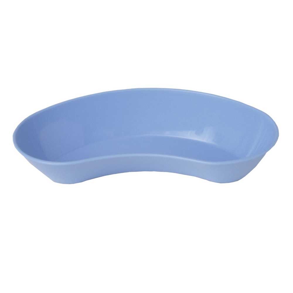 Blaue Kunststoff-Nierenschale, geschwungene Schalenform