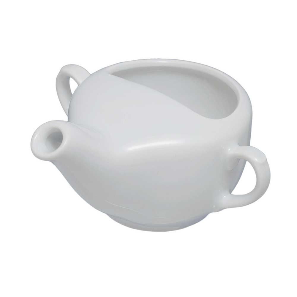 Weiße Schnabeltasse mit zwei Henkeln und Schnabel, 200 ml