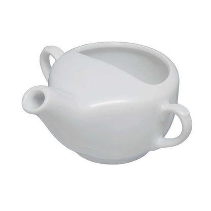 Weiße Schnabeltasse mit zwei Henkeln und Schnabel, 200 ml
