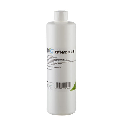 IPL-Kontaktgel EPI-MED GEL, Flasche mit Frontetikett und weißem Deckel