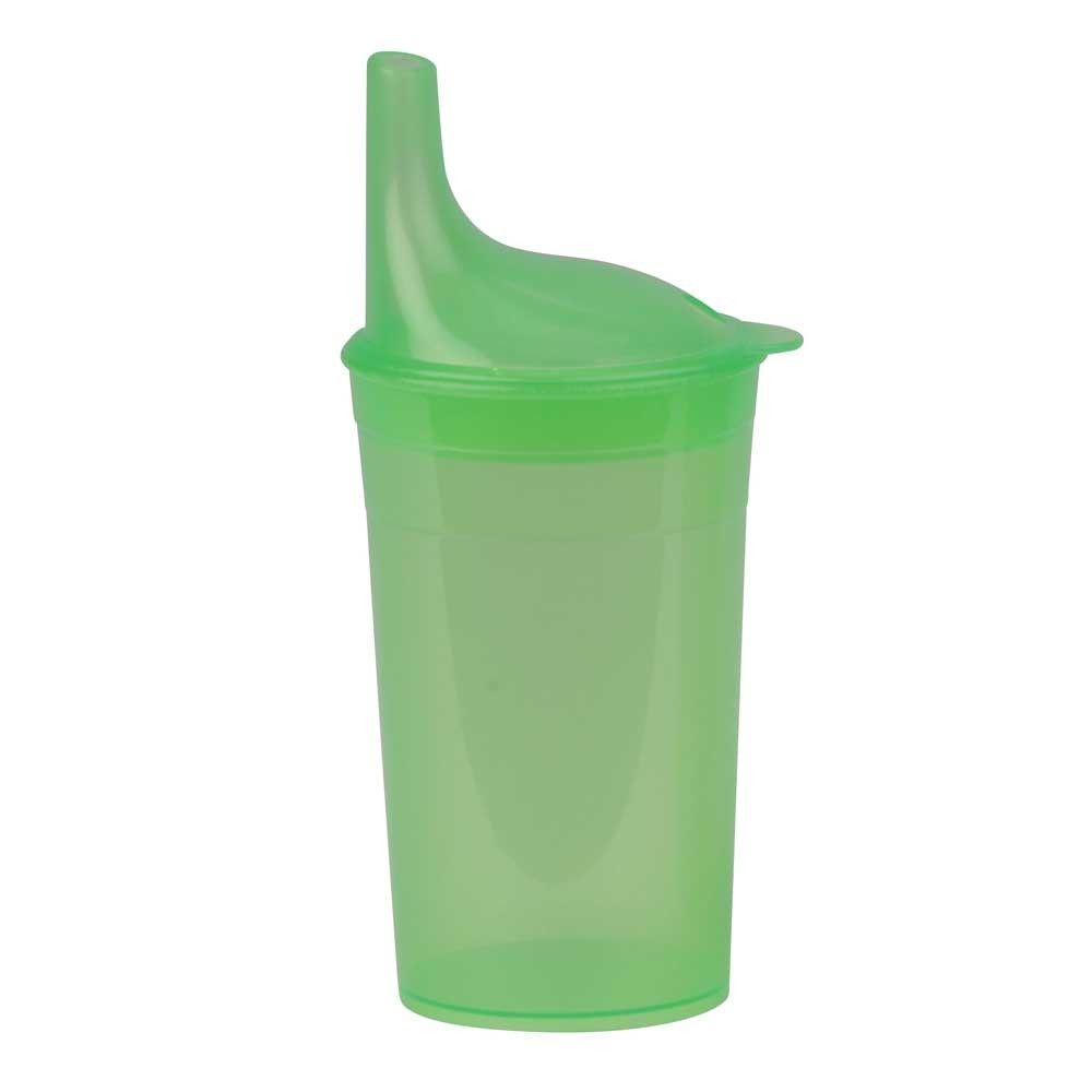 Grüner Trinkbecher mit Deckel und Schnabelöffnung für Tee oder Brei