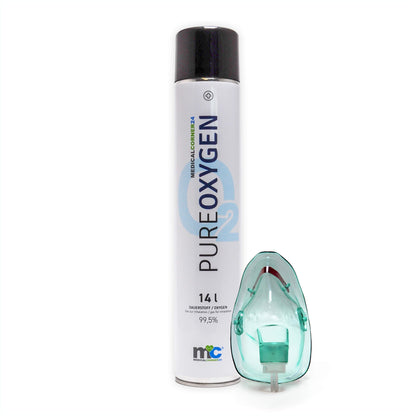 Sauerstoffflasche mit aufgesetzter Sauerstoffmaske