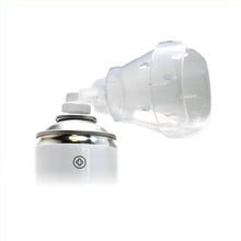 Transparente Sauerstoffmaske mit Mundstück am Flaschenanschluss