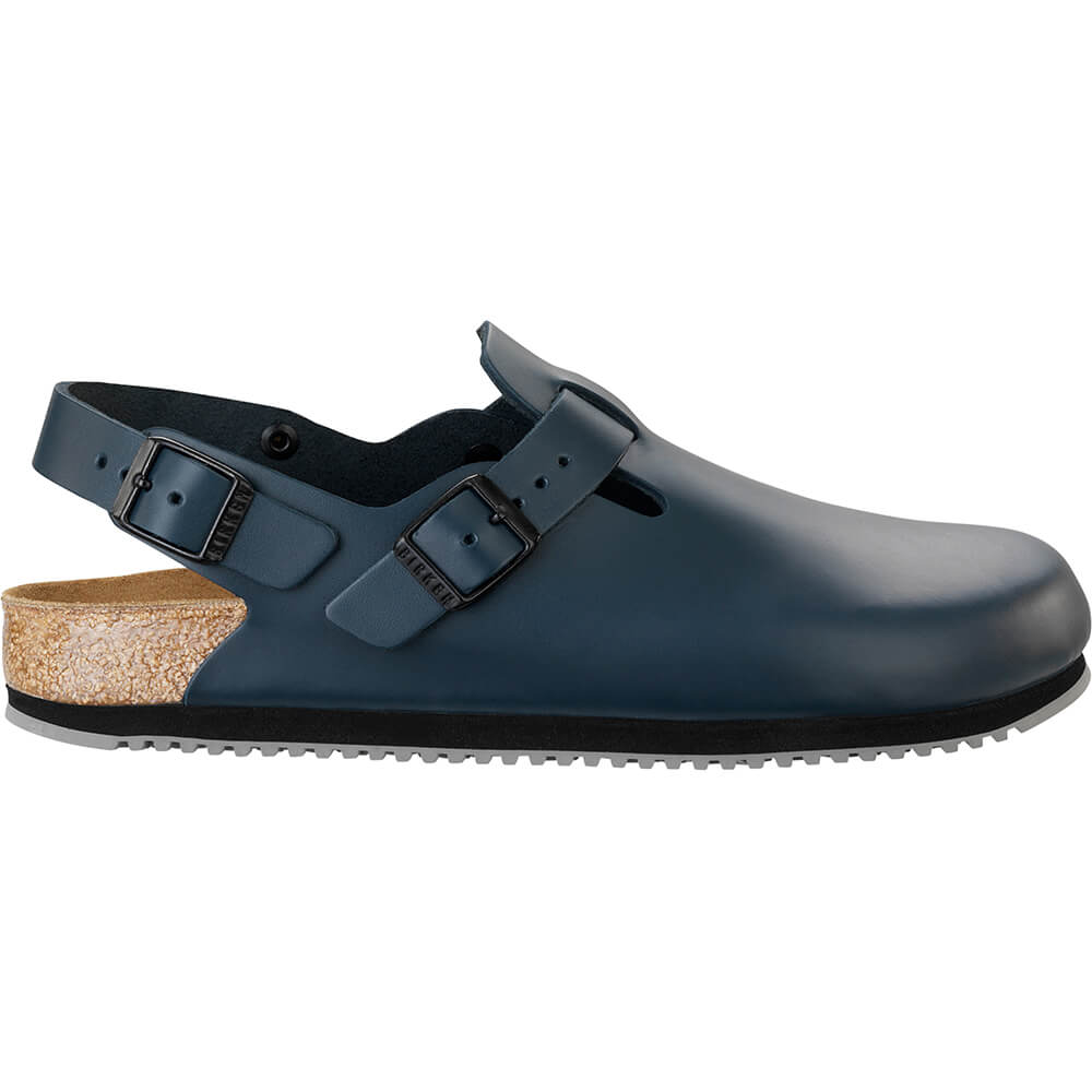 Birkenstock Tokio SL Superlaufsohle Clog: blau, Schnallenriemen, Profilsohle