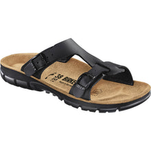 Birkenstock Sofia BF Zehentrenner, schmale Passform, schwarze Riemen, Naturfußbett