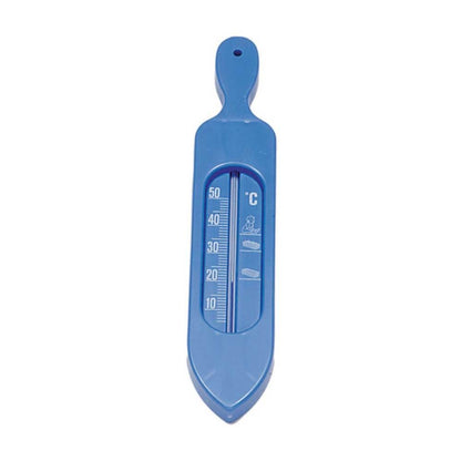 Badethermometer in Schiffchenform, blau, mit °C-Skala, quecksilberfrei