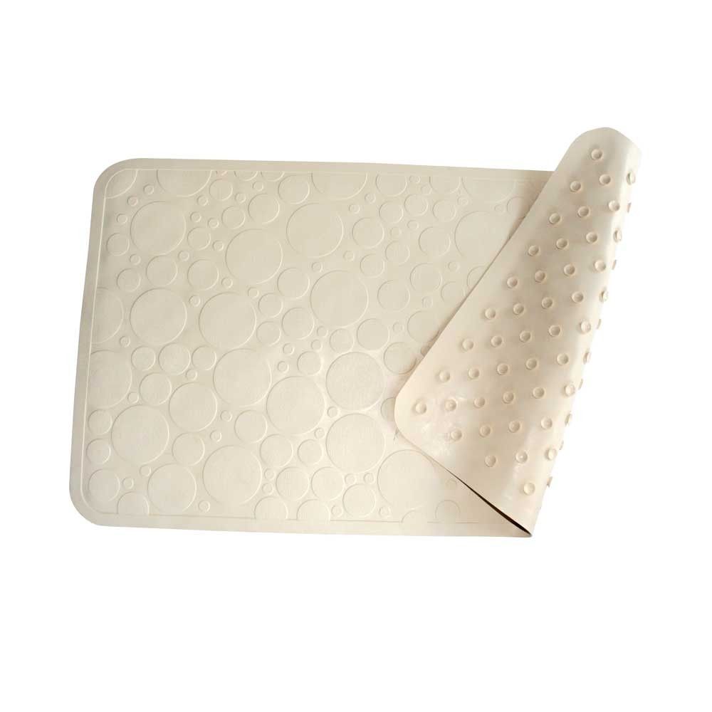 Badewanneneinlage beige mit Antirutsch-Noppen und Reliefstruktur