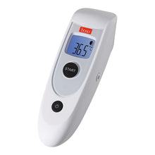 boso kontaktloses Infrarot-Thermometer mit blauem Display und Start/Ein-Taste