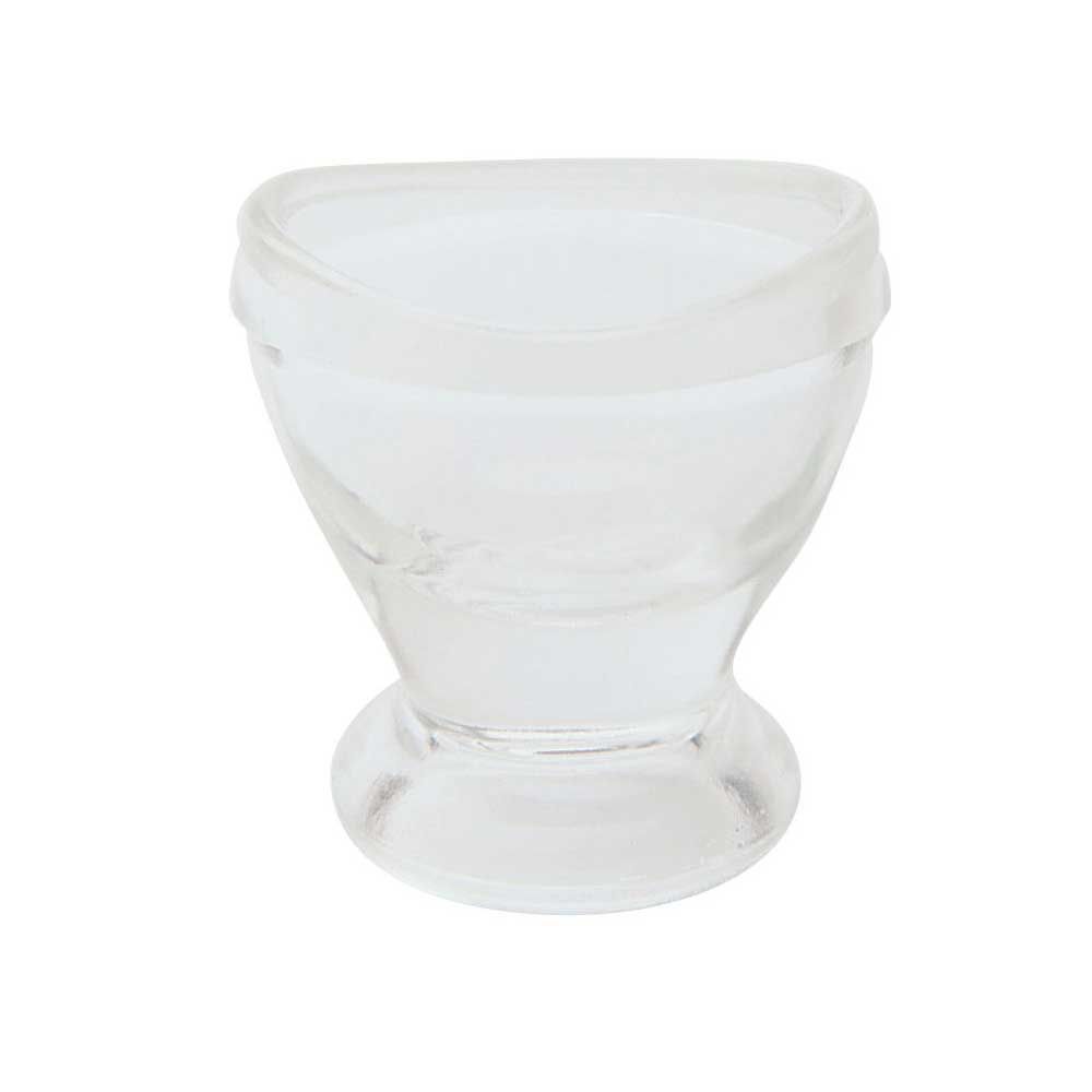Anatomische Behrend Augen-Badewanne aus Glas, transparente Schale mit Standfuß