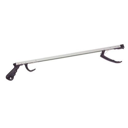 Greifhilfe aus Aluminium mit schwarzem Handgriff und Haken am Greifende