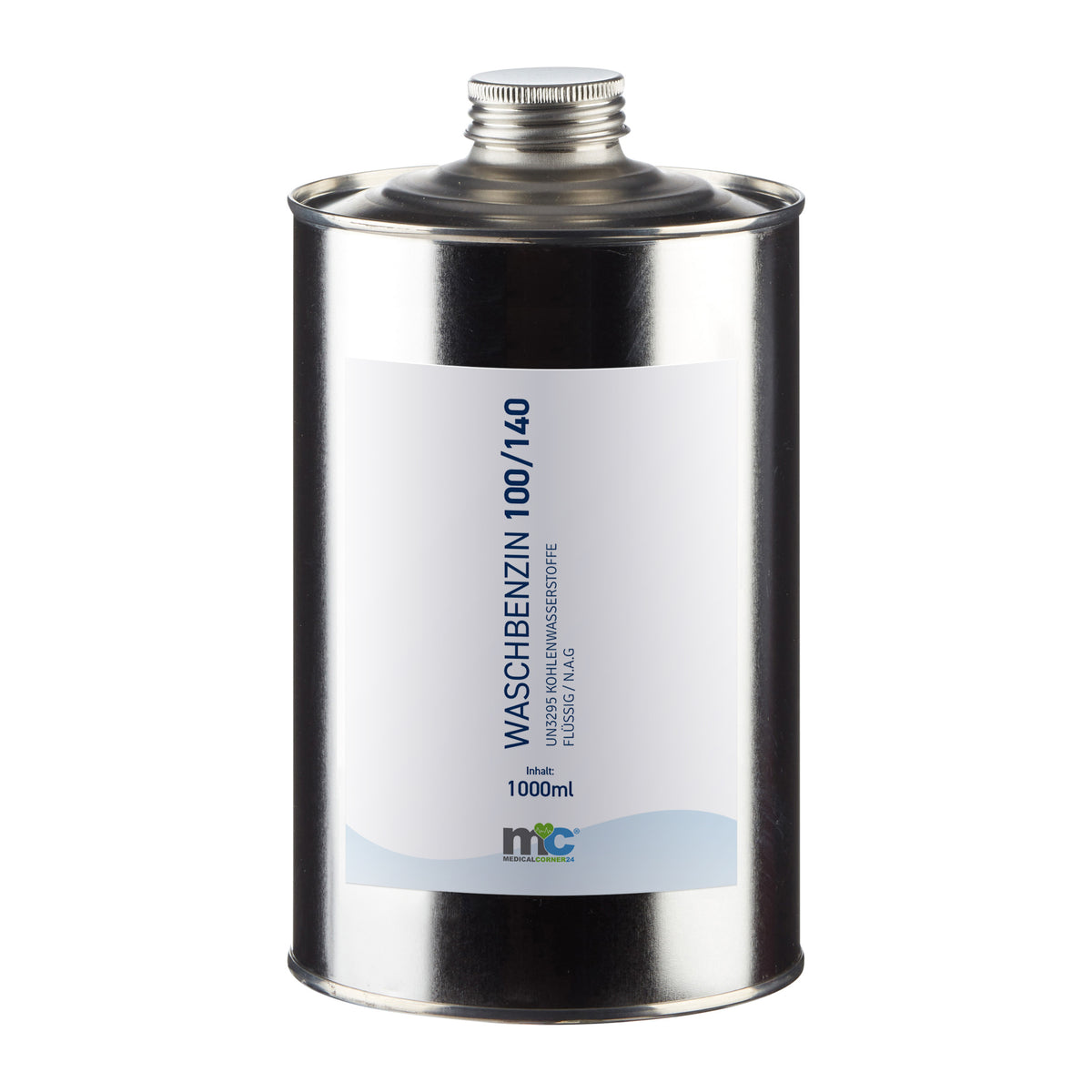 Waschbenzin 100/140 im 1.000-ml Metallkanister mit Etikett, farblos