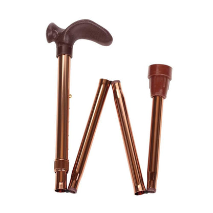 Faltstock mit anatomischem Griff, bronzefarben, 83–94 cm