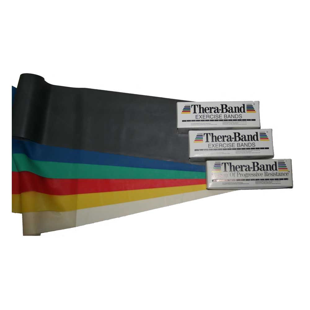 Thera-Band Übungsband aus Naturlatex, mehrfarbiger Widerstandsband mit Verpackung