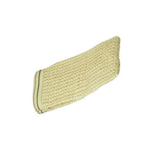 Sisal-Massagehandschuh, gestrickt, hellbeige, breite Handfläche mit Bündchen
