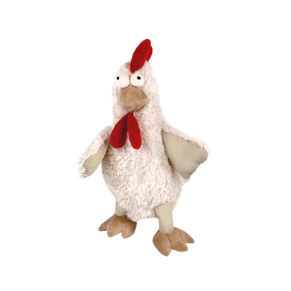 Körnerkissen-Bezug mit Klettverschluss, weißes Huhn mit roten Kappen und Flügeln