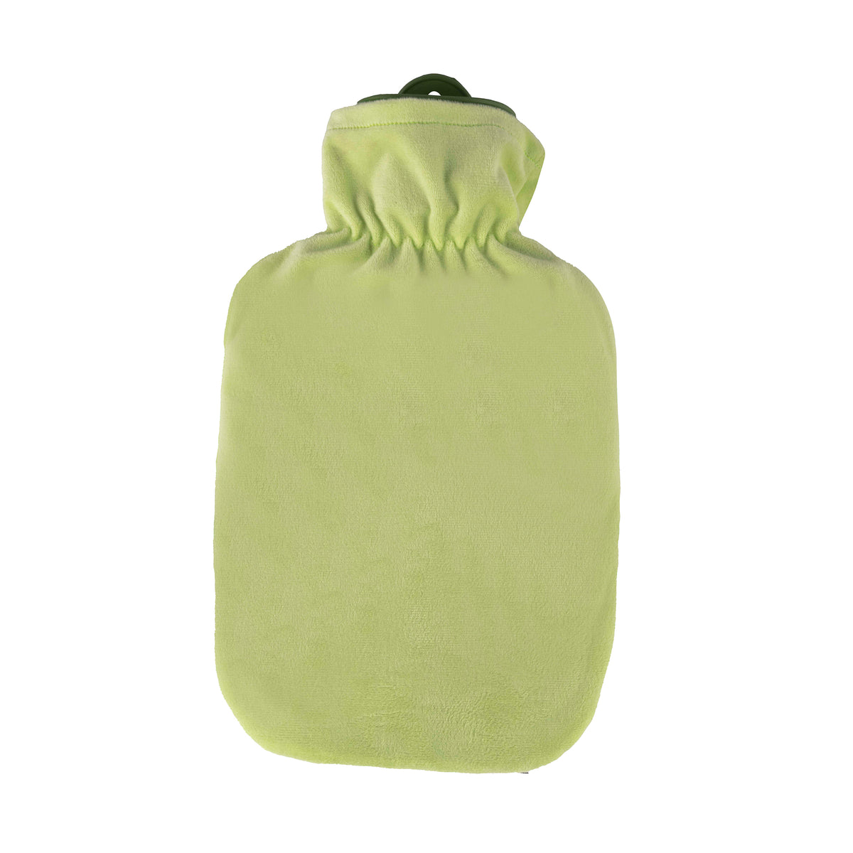 Wärmflasche mit Flauschbezug, grün, 2,0 l