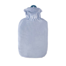Wärmflasche mit Flauschbezug, hellblau, 2,0 l