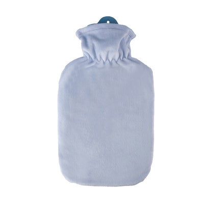 Wärmflasche mit Flauschbezug, hellblau, 2,0 l