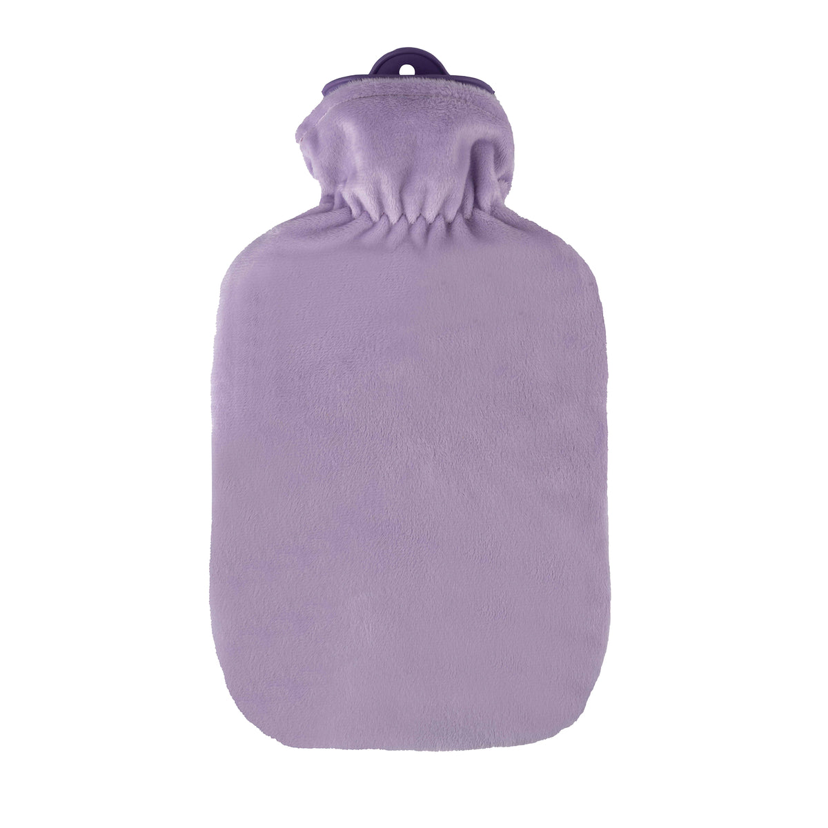 Wärmflasche mit Flauschbezug, lila, 2,0 l