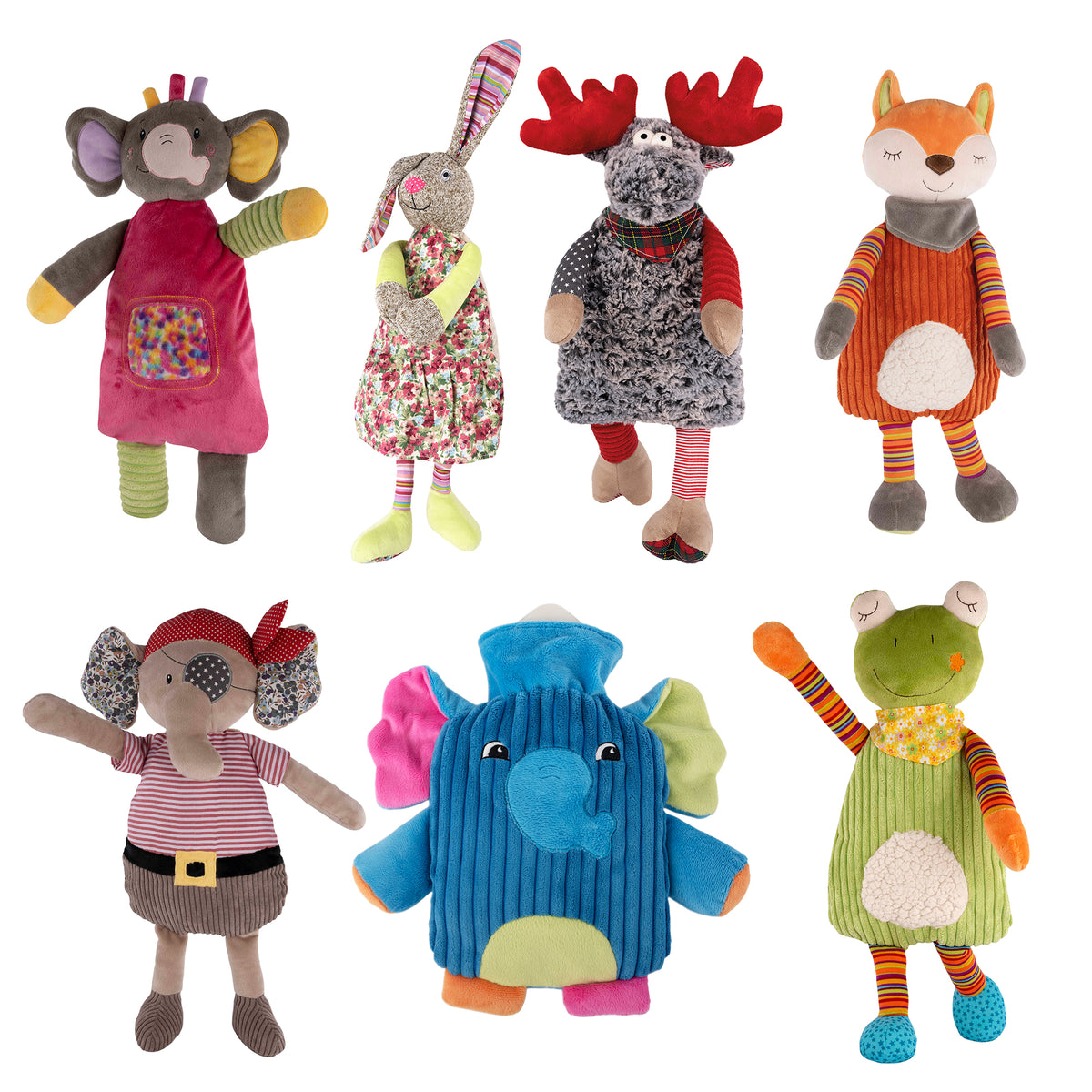 Plüsch-Wärmflaschenbezüge mit verschiedenen Tiermotiven in bunten Designs (mehrere Modelle)