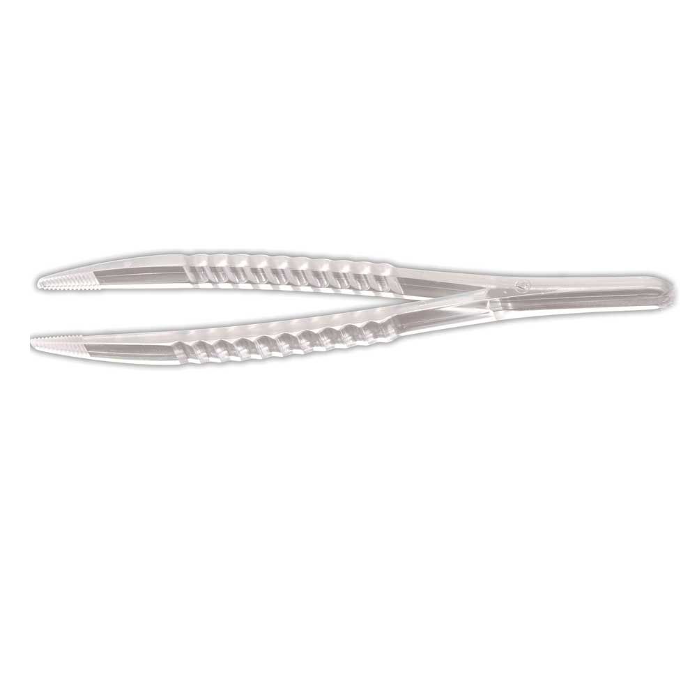 Einmal-Pinzette aus Kunststoff, steril, 12,5 cm, transparent