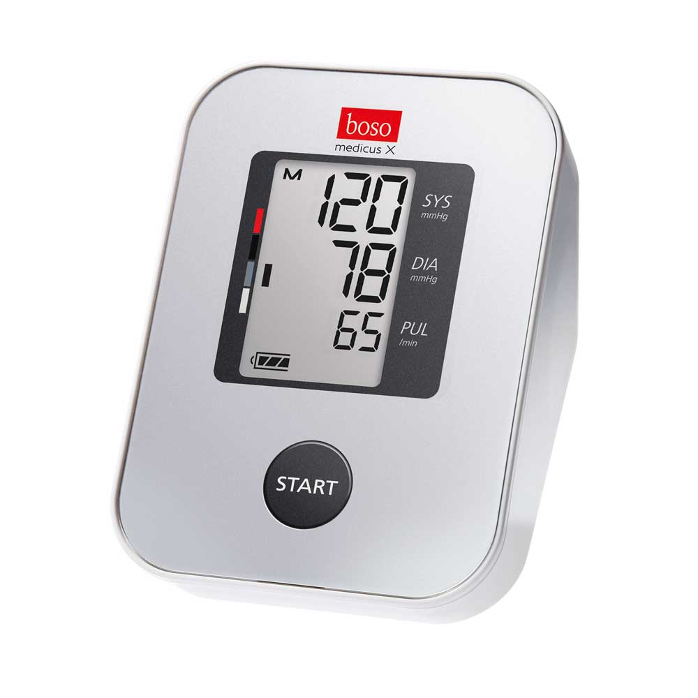 Oberarm-Blutdruckmessgerät boso medicus X, weißes Gerät mit Digitaldisplay