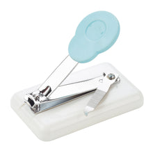 Sundo EASI-GRIP Einhand-Nagelknipser mit blauem Einfingerhebel und Edelstahlklinge