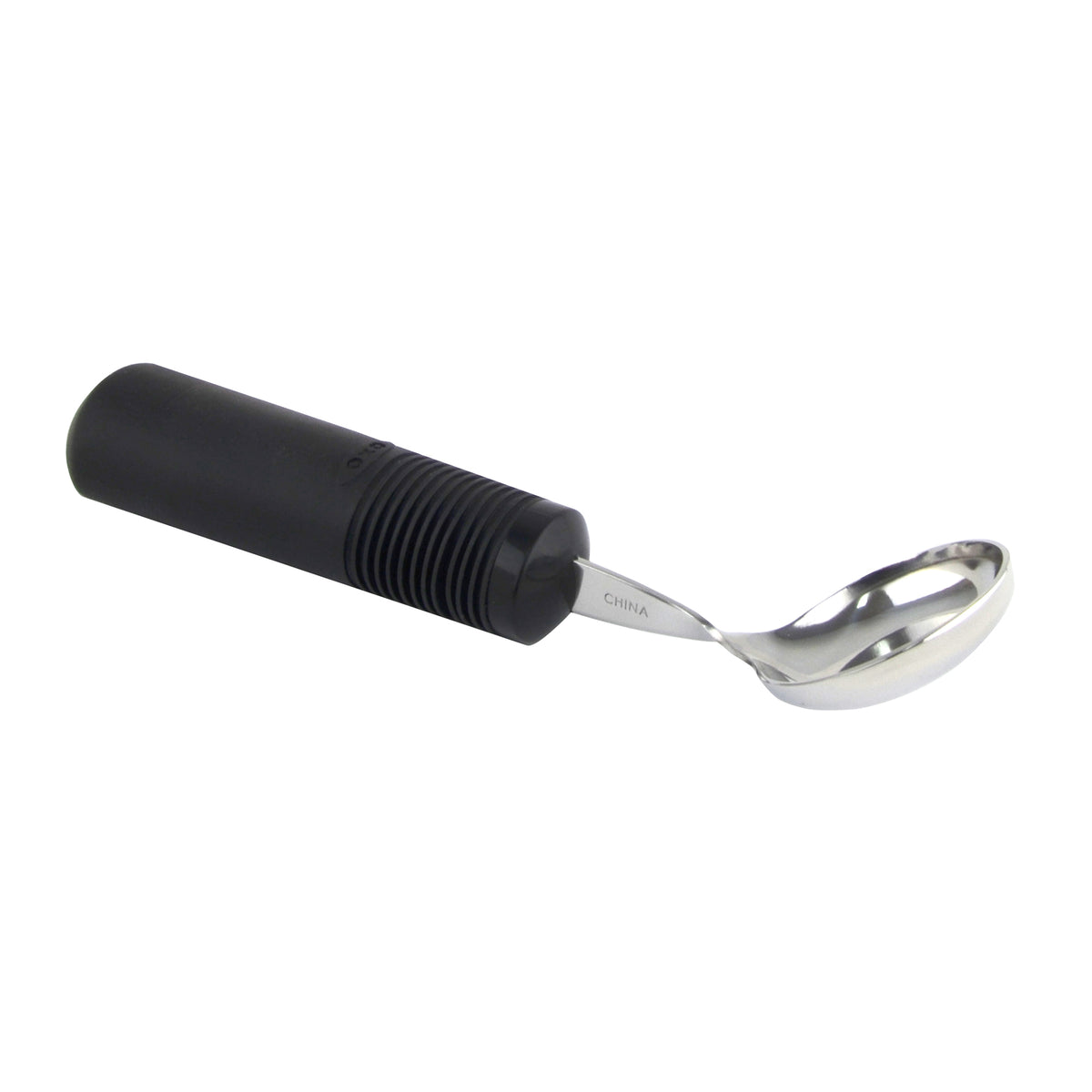 Big-Grip Löffel mit Gabelzinken, schwarzer Griff, Edelstahl