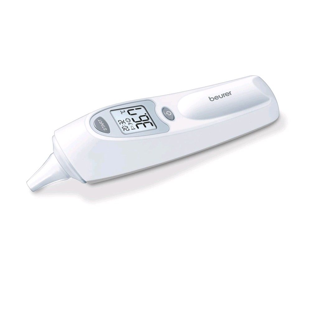 Infrarot-Ohrthermometer Beurer FT 58 mit LCD-Display, weiß-grau
