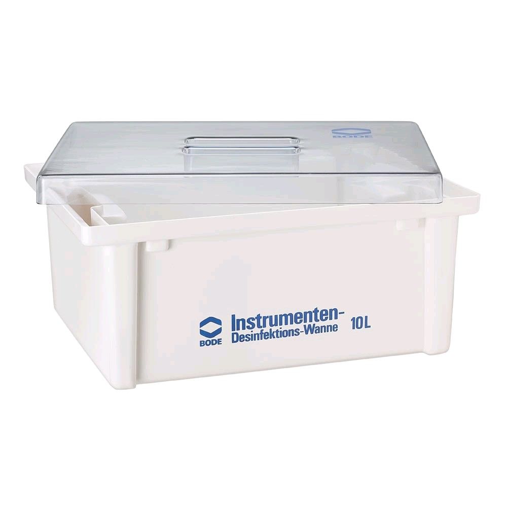 Desinfektionswanne für Instrumente von BODE, 10 L, mit transparenter Abdeckung