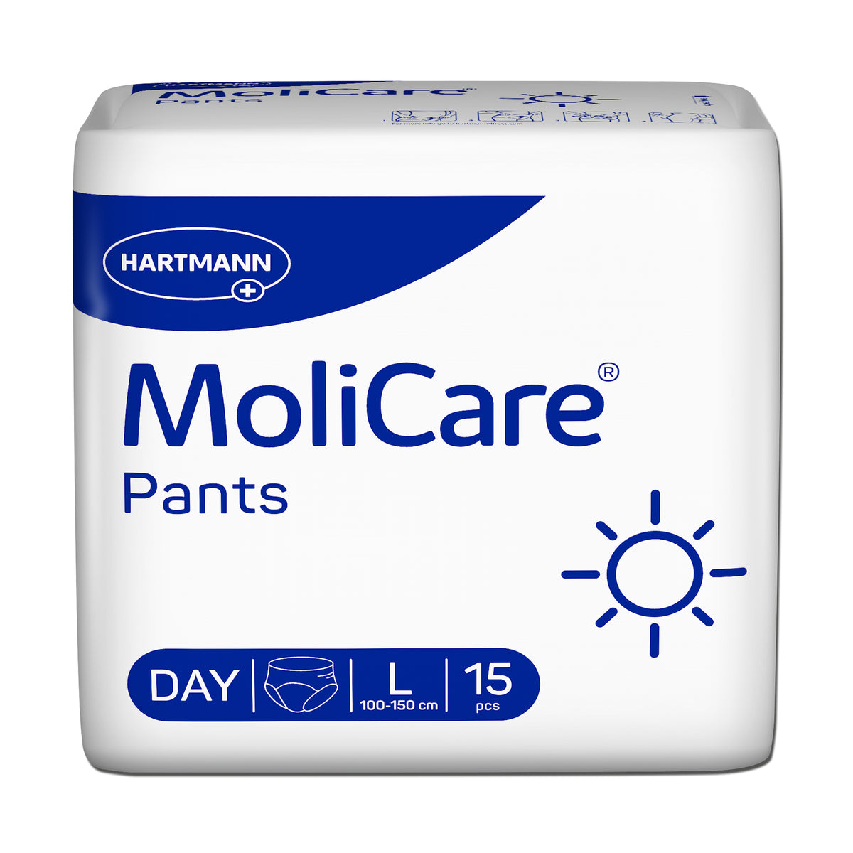MoliCare® Inkontinenz-Schutzpants Packung DAY L, 15 Stk (100–150 cm).